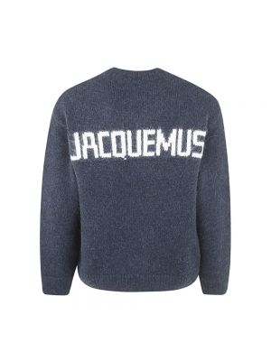 Sweter z okrągłym dekoltem Jacquemus niebieski