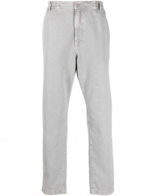 Rovné kalhoty s výšivkou Moschino šedé