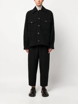 Pletená košile s oděrkami Uma Wang černá