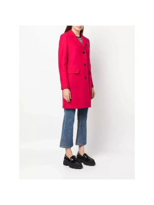Abrigo de lana con bolsillos Love Moschino rojo