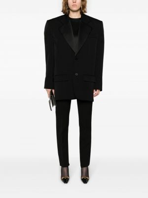 Oversized vlněný oblek Saint Laurent černý