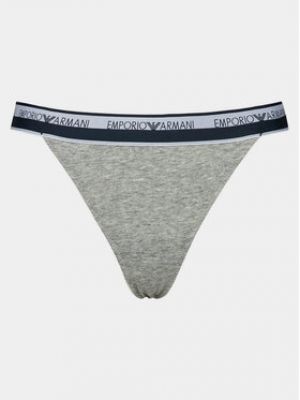 Kalhotky string Emporio Armani Underwear šedé