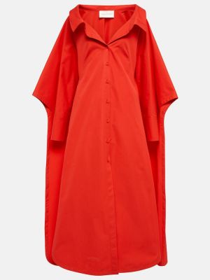 Βαμβακερή μάξι φόρεμα Valentino κόκκινο