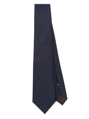 Einfarbige seiden krawatte Canali blau