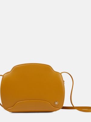 Kožená taška přes rameno Loro Piana oranžová