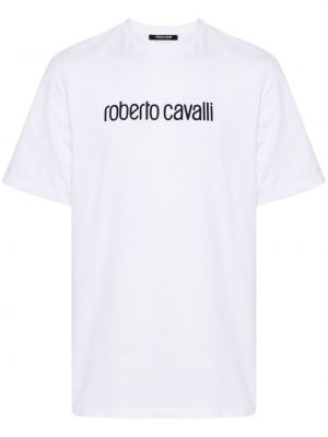 T-shirt en coton à imprimé Roberto Cavalli