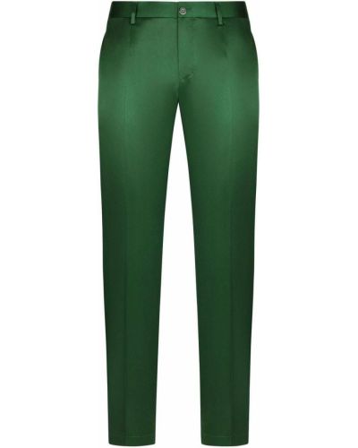 Slim fit kalhoty Dolce & Gabbana zelené