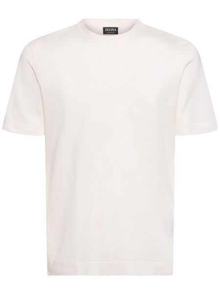 T-shirt di seta di cotone Zegna