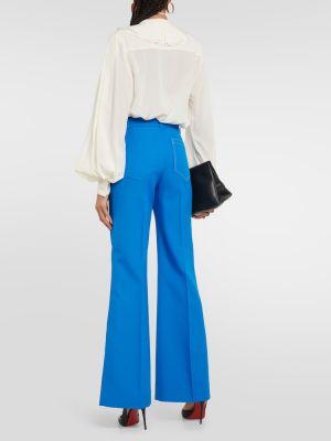 Kalhoty relaxed fit Victoria Beckham modré