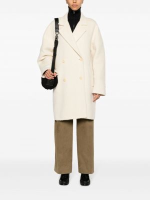Vlněný kabát A.n.g.e.l.o. Vintage Cult bílý