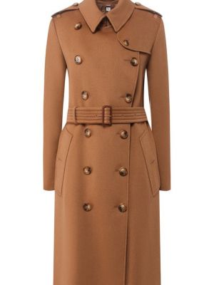 Кашемировое пальто Burberry коричневое