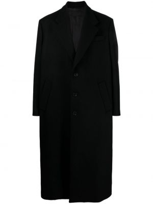 Kašmírový vlněný kabát Prada černý