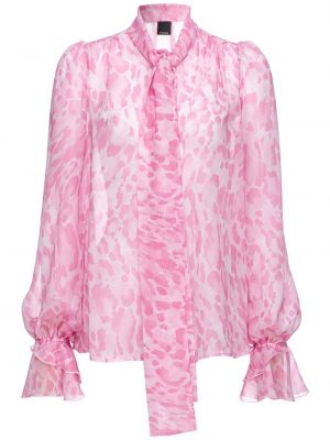 Bluza s printom s apstraktnim uzorkom Pinko ružičasta