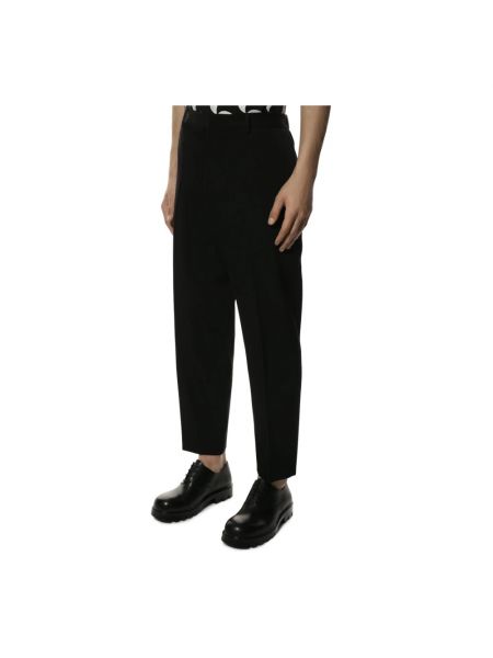Pantalones rectos de lana Jil Sander negro