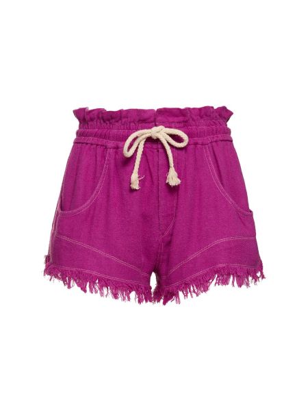 Pantalones cortos de seda Marant Etoile rosa