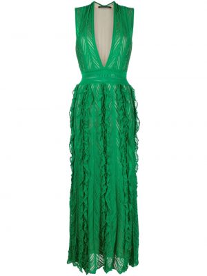 Макси рокля с v-образно деколте Antonino Valenti зелено