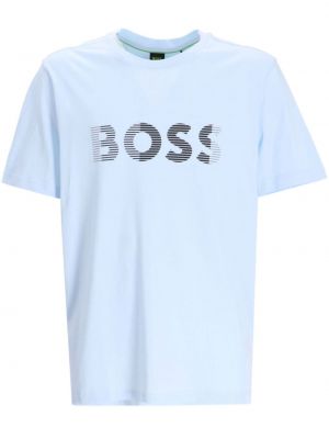 Памучна тениска с принт Boss