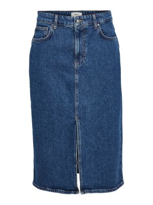 Džínsová sukňa Object modrá