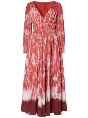 Midi haljina s printom tie-dye Altuzarra crvena