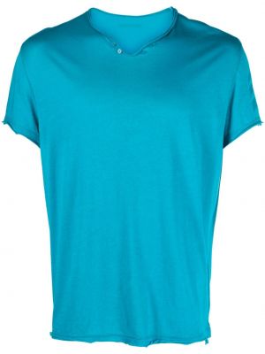 Bavlnené tričko s potlačou Zadig&voltaire modrá