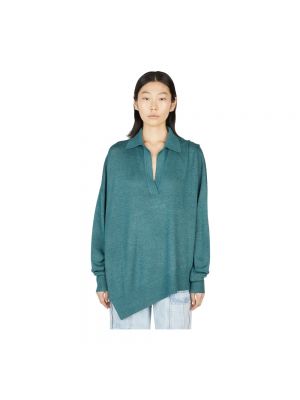 Sweter z dekoltem w serek Isabel Marant zielony