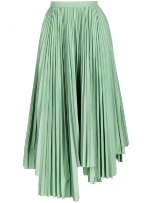 Plisovaná asymetrická sukňa Plan C zelená