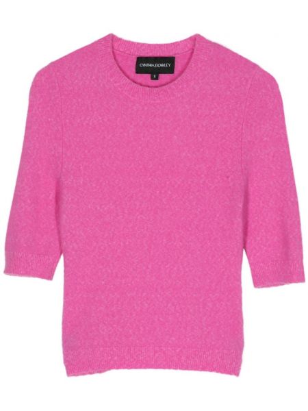 Кашмирен пуловер Cynthia Rowley розово