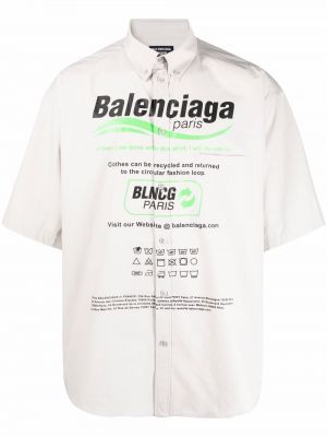 Camisa oversized Balenciaga gris