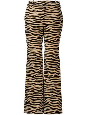 Tigrované rovné nohavice s potlačou Rabanne
