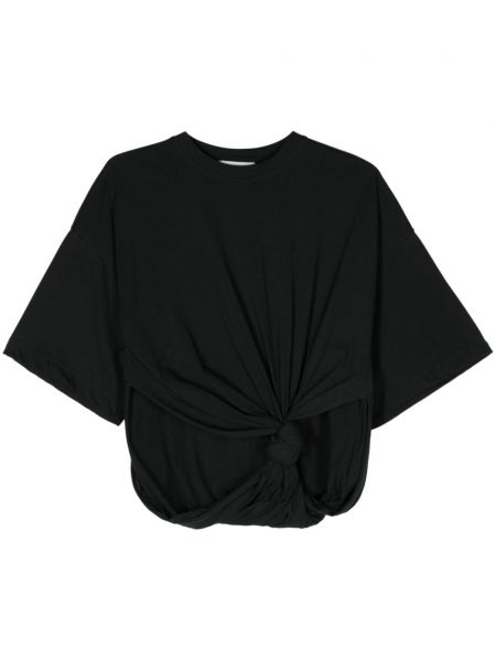 Asimetriškas marškinėliai Sportmax juoda