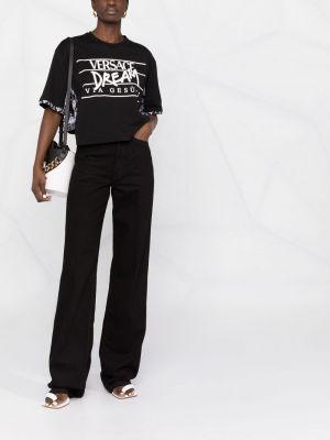 T-shirt avec imprimé slogan à imprimé Versace