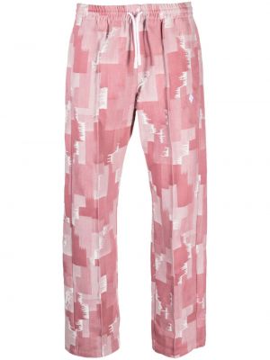 Pantalon à imprimé à motif géométrique Marcelo Burlon County Of Milan rose