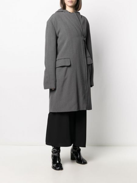 Kabát s kapucí Gianfranco Ferré Pre-owned šedý