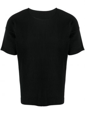 T-shirt avec manches courtes plissé Homme Plissé Issey Miyake noir