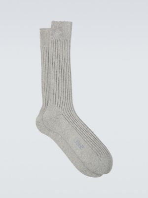 Bavlnené ponožky Tom Ford sivá