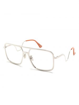 Asymetrické brýle Marni Eyewear stříbrné