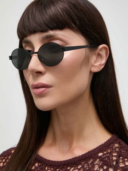 Черные очки солнцезащитные Saint Laurent