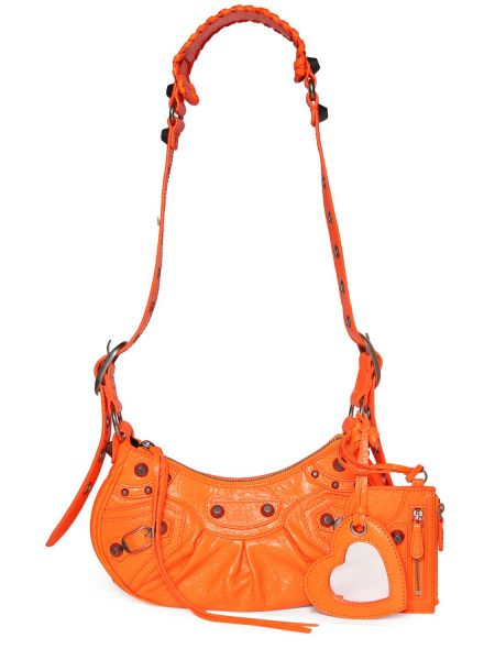 Färgad väska i läder Balenciaga orange