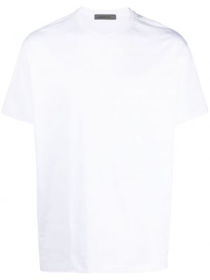 Bavlněné tričko s kulatým výstřihem Corneliani bílé