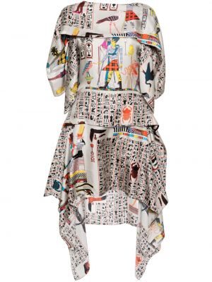 Jedwabna sukienka asymetryczna Jean Paul Gaultier Pre-owned