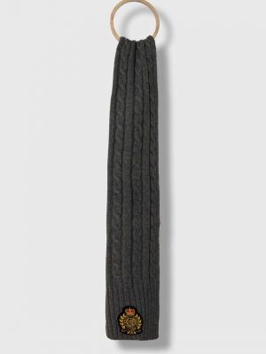 Вълнен шал с апликация Lauren Ralph Lauren сиво