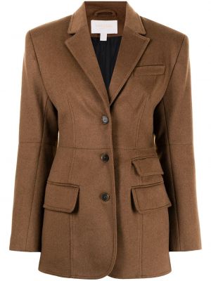 Lang blazer Materiel brun