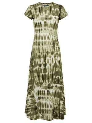 Льняное платье миди с завязками Polo Ralph Lauren, зеленое