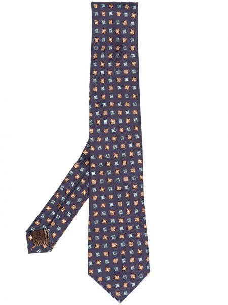 Копринена вратовръзка с абстрактен десен Church's синьо