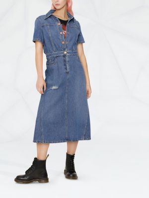 Jeanskleid mit geknöpfter Boutique Moschino blau