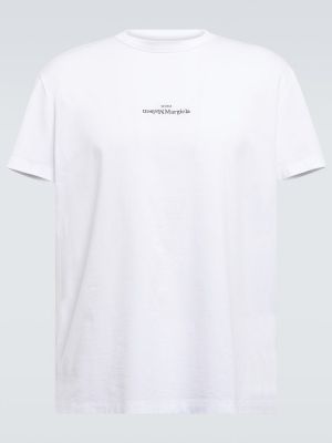 Памучна тениска от джърси Maison Margiela бяло
