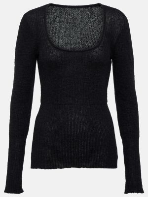Moherowy sweter Jacquemus czarny