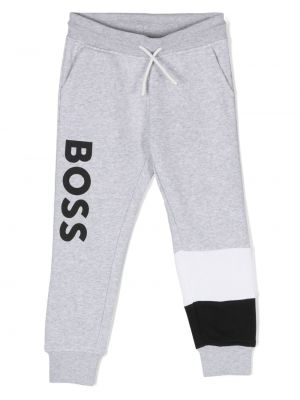 Pantaloni Boss Kidswear grigio