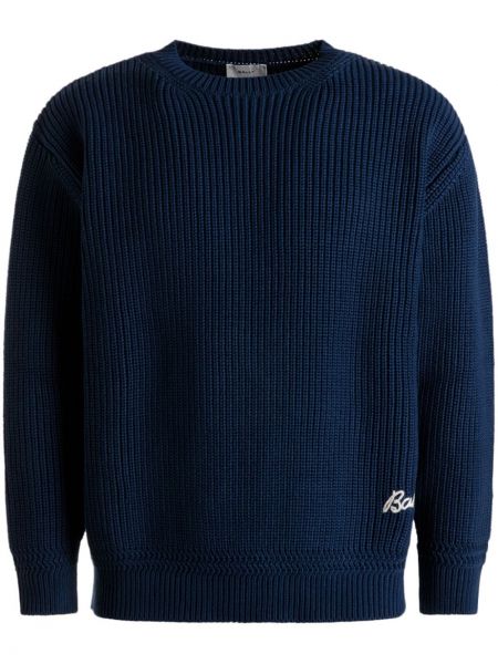 Siuvinėtas megztinis Bally mėlyna