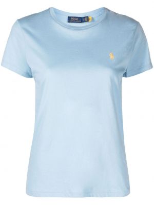 T-shirt med broderi Polo Ralph Lauren blå